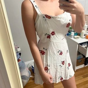 White floral dress